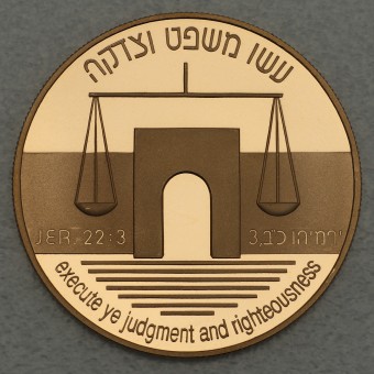Goldmünze 10 New Sheqalim "Waage" 1992 44. Jahrestag der Unabhängigkeit (Israel)