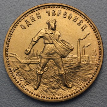 Goldmünze "10 Rubel/Tscherwonetz" (Russland) 