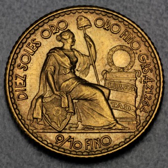 Goldmünze "10 Soles" (Peru) 