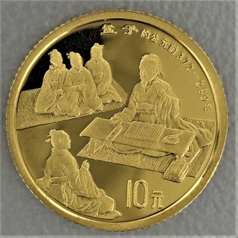 Goldmünze "10 Yuan 1995 - Meng Zi" (China) 