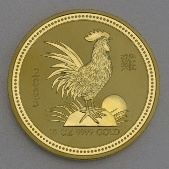 Goldmünze 10oz "Hahn" 2005 Lunar I – Year of the Rooster (Australien)