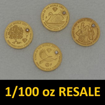 Goldmünze 1/100oz "Resale" (div. Hersteller) 