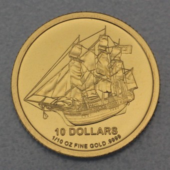 Goldmünze 1/10 "Bounty" 2009 (Cook Islands)
