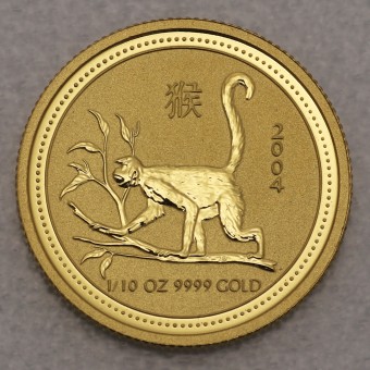 Goldmünze 1/10oz "Affe" 2004 Lunar I – Year of the Monkey (Australien)