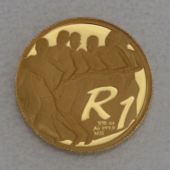 Goldmünze 1/10oz "Afurika Tshipembe" 2004 (PP) Cultural (Südafrika)