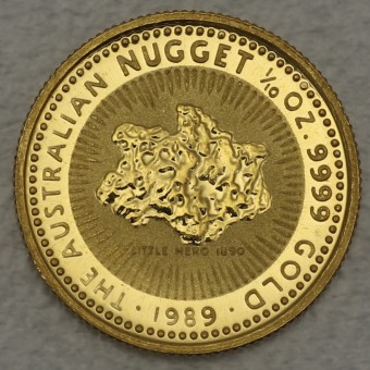 Goldmünze 1/10oz "Australian Nugget 1989" 