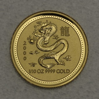 Goldmünze 1/10oz "Drache" 2000 Lunar I – Year of the Dragon (Australien)