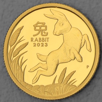 Goldmünze 1/10oz "Hase" 2023 (PP) Lunar III – Year of the Rabbit (Australien)