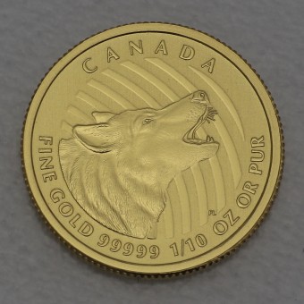 Goldmünze 1/10oz "Howling Wolf" 2015 Call of the wild (Kanada)
