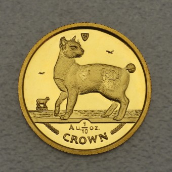 Goldmünze 1/10oz "Japanese Bobtail Cat" 1994 Cats (Isle of Man)