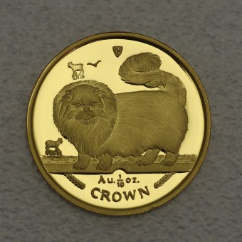 Goldmünze 1/10oz "Longhaired Smoke Cat" 1997 Cats (Isle of Man)