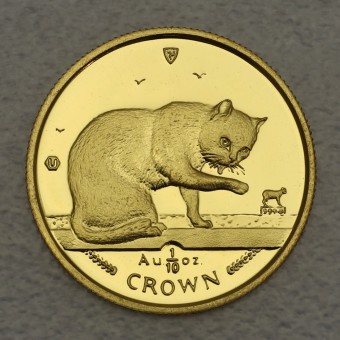 Goldmünze 1/10oz "British Blue Cat" 1999 Cats (Isle of Man)