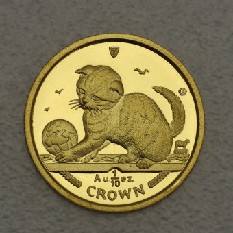 Goldmünze 1/10oz "Scottish Fold Cat" 2000 Cats (Isle of Man)