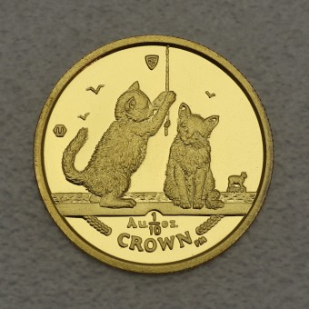 Goldmünze 1/10oz "Somali Kittens" 2001 Cats (Isle of Man)