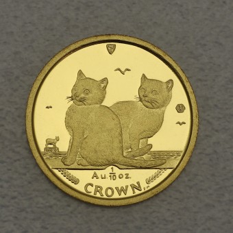 Goldmünze 1/10oz "Balinese Kittens" 2003 Cats (Isle of Man)