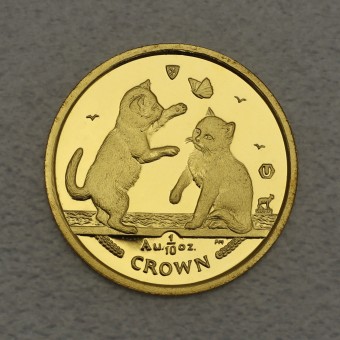Goldmünze 1/10oz "Tonkinese Kittens" 2004 Cats (Isle of Man)