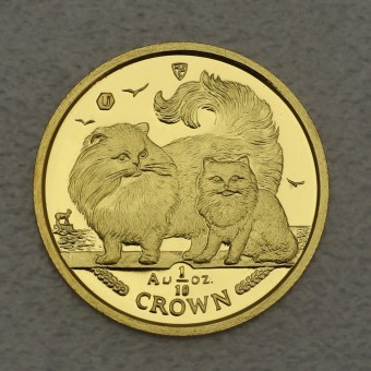 Goldmünze 1/10oz "Isle of Man - Cats 2009" Chinchilla Cat
