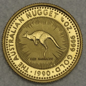 Goldmünze 1/10oz "Känguru/Nugget" 1990 (Australien)