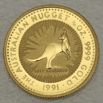 Goldmünze 1/10oz "Känguru/Nugget 1991" (Austr.) 