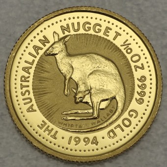 Goldmünze 1/10oz "Känguru/Nugget 1994" (Austr.) 