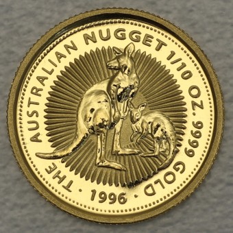 Goldmünze 1/10oz "Känguru/Nugget 1996" (Austr.) 