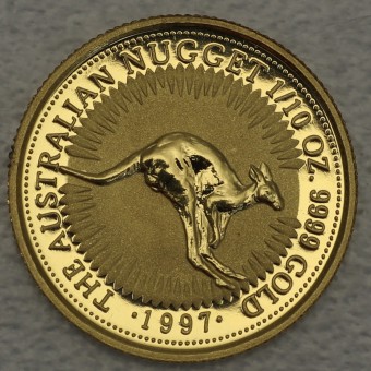 Goldmünze 1/10oz "Känguru/Nugget 1997" (Austr.) 