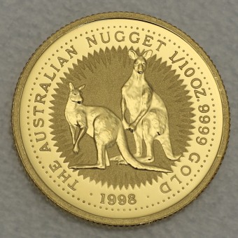 Goldmünze 1/10oz "Känguru/Nugget" 1998 (Australien)