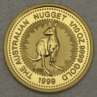 Goldmünze 1/10oz "Känguru/Nugget 1999" (Austr.) 