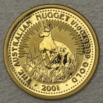 Goldmünze 1/10oz "Känguru/Nugget 2001" (Austr.) 