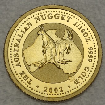 Goldmünze 1/10oz "Känguru/Nugget 2002" (Austr.) 