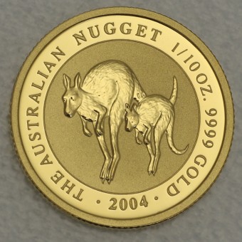 Goldmünze 1/10oz "Känguru/Nugget 2004" (Austr.) 