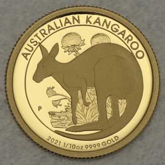 Goldmünze 1/10oz "Känguru 2021 - PP" (Australien) 