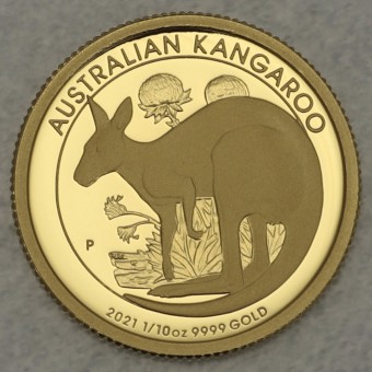 Goldmünze 1/10oz "Känguru" 2021 (PP) (Australien)