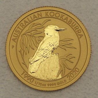 Goldmünze 1/10oz "Kookaburra" 1990 (Australien)