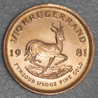Goldmünze 1/10oz "Krügerrand" 1981 (Südafrika)