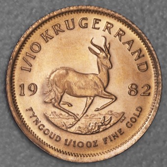 Goldmünze 1/10oz "Krügerrand" 1982 (Südafrika)