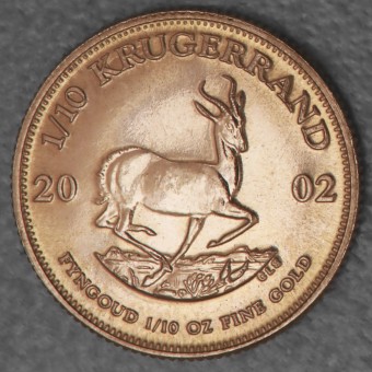 Goldmünze 1/10oz "Krügerrand" 2002 (Südafrika)