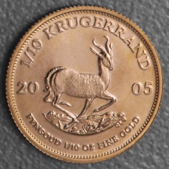 Goldmünze 1/10oz "Krügerrand" 2005 (Südafrika)