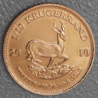 Goldmünze 1/10oz "Krügerrand" 2010 (Südafrika)
