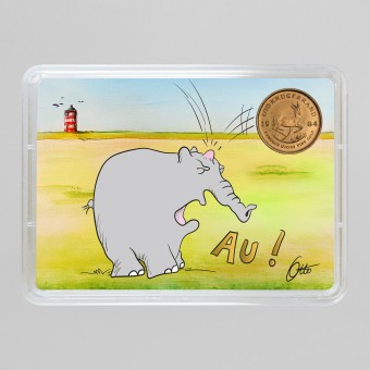 Goldmünze 1/10oz "Krügerrand" Motivbox Ottifant - Au! (Südafrika)