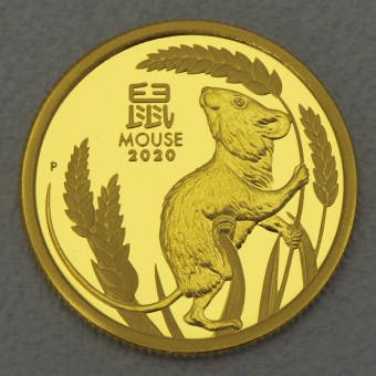 Goldmünze 1/10oz "Maus" 2020 (PP) Lunar III – Year of the Mouse (Australien)
