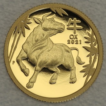 Goldmünze 1/10oz "Ochse" 2021 (PP) Lunar III – Year of the Ox (Australien)