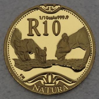 Goldmünze 1/10oz "Löwen" 2003 Natura - Wild Cats of Africa (Südafrika)