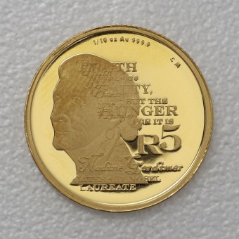 Goldmünze 1/10oz "Nadine Gordimer" (2010) Protea (Südafrika)