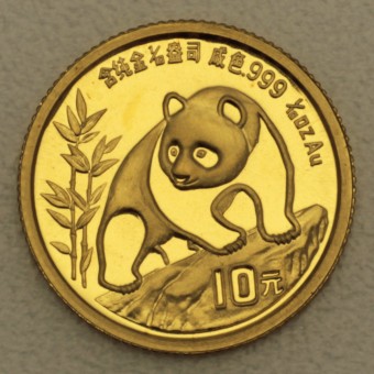 Goldmünze 1/10oz "Panda - 1990" (China) 