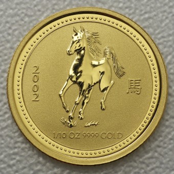 Goldmünze 1/10oz "Pferd" 2002 Lunar I – Year of the Horse (Australien)