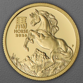Goldmünze 1/10oz "Pferd" 2026 (PP) Lunar III – Year of the Horse (Australien)