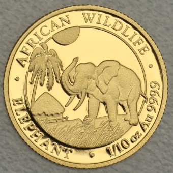 Goldmünze 1/10oz "Somalia Elefant - 2017" 