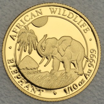 Goldmünze 1/10oz "Elefant" 2017 African Wildlife (Somalia)