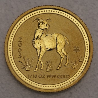 Goldmünze 1/10oz "Ziege" 2003 Lunar I – Year of the Goat (Australien)